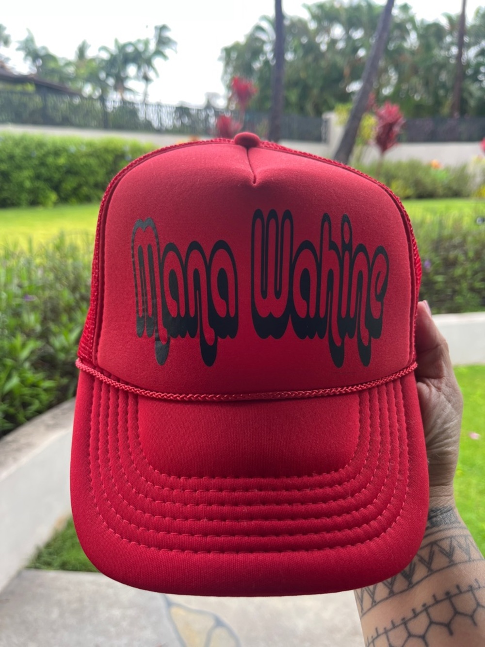 Mana Wahine Red Trucker Hat
